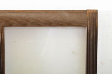 アンティーク建具　ゆらゆらガラス　昭和レトロな雰囲気漂うガラス戸4枚セット(格子戸、引き戸)(R-062028)