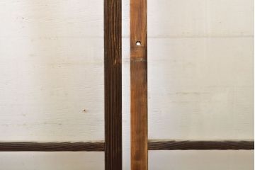 アンティーク建具　ゆらゆらガラス　昭和レトロな雰囲気漂うガラス戸4枚セット(格子戸、引き戸)(R-062028)
