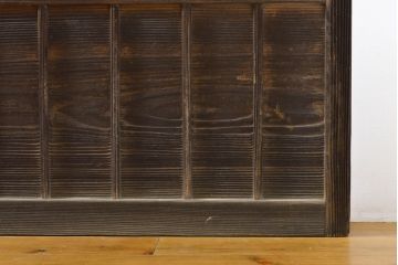 アンティーク建具　ゆらゆらガラス　昭和レトロな雰囲気漂うガラス戸4枚セット(格子戸、引き戸)(R-062028)