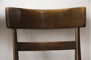中古　ナラ材　柏木工(KASHIWA)　WILDERNESS(ウィルダネス)　木の温かみある風合いが魅力的なダイニングチェア2脚セット(板座チェア、イス、椅子)(R-062035)