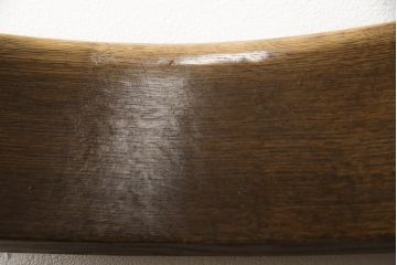 中古　ナラ材　柏木工(KASHIWA)　WILDERNESS(ウィルダネス)　木の温かみある風合いが魅力的なダイニングチェア2脚セット(板座チェア、イス、椅子)(R-062035)