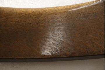中古　ナラ材　柏木工(KASHIWA)　WILDERNESS(ウィルダネス)　木の温かみある風合いが魅力的なダイニングチェア2脚セット(板座チェア、イス、椅子)(R-062035)