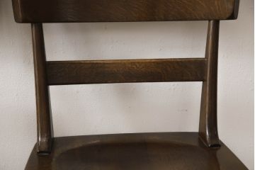 中古　ナラ材　柏木工(KASHIWA)　WILDERNESS(ウィルダネス)　木の温かみある風合いが魅力的なダイニングチェア2脚セット(板座チェア、イス、椅子)(R-062035)