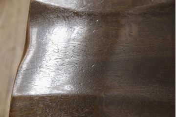 中古　ナラ材　柏木工(KASHIWA)　WILDERNESS(ウィルダネス)　木の温かみある風合いが魅力的なダイニングチェア2脚セット(板座チェア、イス、椅子)(R-062035)