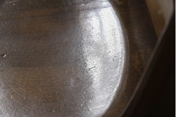 中古　ナラ材　柏木工(KASHIWA)　WILDERNESS(ウィルダネス)　木の温かみある風合いが魅力的なダイニングチェア2脚セット(板座チェア、イス、椅子)(R-062035)