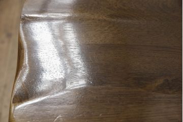 中古　ナラ材　柏木工(KASHIWA)　WILDERNESS(ウィルダネス)　木の温かみある風合いが魅力的なダイニングチェア2脚セット(板座チェア、イス、椅子)(R-062035)
