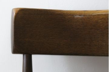 中古　ナラ材　柏木工(KASHIWA)　WILDERNESS(ウィルダネス)　木の温かみある風合いが魅力的なダイニングチェア(板座チェア、イス、椅子)(R-062036)