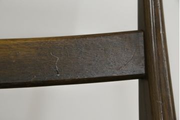 中古　ナラ材　柏木工(KASHIWA)　WILDERNESS(ウィルダネス)　木の温かみある風合いが魅力的なダイニングチェア(板座チェア、イス、椅子)(R-062036)