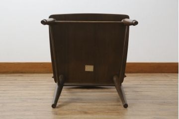 中古　ナラ材　柏木工(KASHIWA)　WILDERNESS(ウィルダネス)　木の温かみある風合いが魅力的なダイニングチェア(板座チェア、イス、椅子)(R-062036)