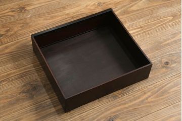 和製アンティーク　昭和初期　唐木　本紫檀(シタン)材　漆塗り　品のある佇まいが魅力の飾り棚(違い棚、茶棚、収納棚、戸棚)(R-062038)