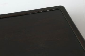 和製アンティーク　昭和初期　唐木　本紫檀(シタン)材　漆塗り　品のある佇まいが魅力の飾り棚(違い棚、茶棚、収納棚、戸棚)(R-062038)