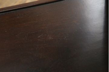 和製アンティーク　昭和初期　唐木　本紫檀(シタン)材　漆塗り　品のある佇まいが魅力の飾り棚(違い棚、茶棚、収納棚、戸棚)(R-062038)