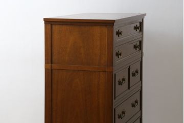 中古　美品　DREXEL HERITAGE(ドレクセルヘリテイジ)　Triune(トライユン)　気品溢れるエレガントなマホガニー材製チェスト(引き出し、サイドボード、サイドチェスト)(R-062042)