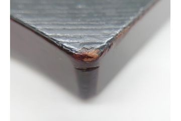 手打ち金具　昭和期　漆塗り　雲龍文　仙台箪笥の金具を使った扇型飾り(壁掛け)(R-062052)