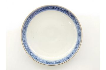 明治期　伊万里焼　色絵染付　蓋茶碗3客(角冨、角富、和食器)(R-062053)