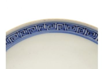 明治期　伊万里焼　色絵染付　蓋茶碗3客(角冨、角富、和食器)(R-062053)