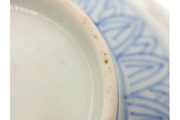 明治期　伊万里焼　色絵染付　蓋茶碗3客(角冨、角富、和食器)(R-062053)