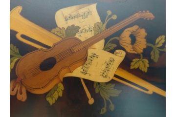 スイス製　REUGE MUSIC　ベートーベン　3曲72弁(CH3/72)　上品な楽器と花の象嵌細工が見事なリュージュ社のオルゴール(象嵌)(R-062054)