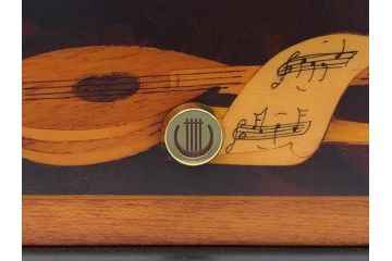 スイス製　REUGE MUSIC　ベートーベン　3曲72弁(CH3/72)　上品な楽器と花の象嵌細工が見事なリュージュ社のオルゴール(象嵌)(R-062054)