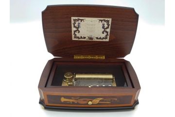 スイス製　REUGE MUSIC　ベートーベン　3曲72弁(CH3/72)　上品な楽器と花の象嵌細工が見事なリュージュ社のオルゴール(象嵌)(R-062054)