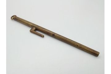 時代物　江戸期　真鍮　十手(實手、短棒)(R-062059)