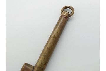 時代物　江戸期　真鍮　十手(實手、短棒)(R-062059)