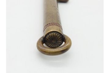 時代物　江戸期　真鍮　十手(實手、短棒)(R-062059)