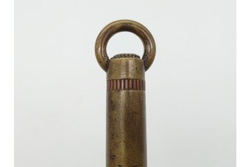 時代物　江戸期　真鍮　十手(實手、短棒)(R-062059)