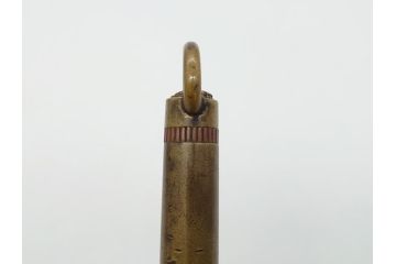 時代物　江戸期　真鍮　十手(實手、短棒)(R-062059)