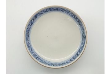 明治期　伊万里焼　色絵染付　蓋茶碗3客(角冨、角富、和食器)(R-062060)
