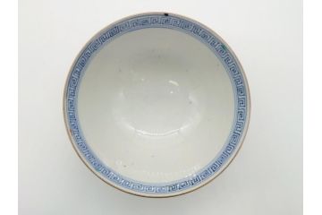 明治期　伊万里焼　色絵染付　蓋茶碗3客(角冨、角富、和食器)(R-062060)
