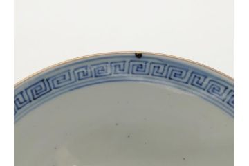 明治期　伊万里焼　色絵染付　蓋茶碗3客(角冨、角富、和食器)(R-062060)