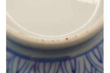 明治期　伊万里焼　色絵染付　蓋茶碗3客(角冨、角富、和食器)(R-062060)