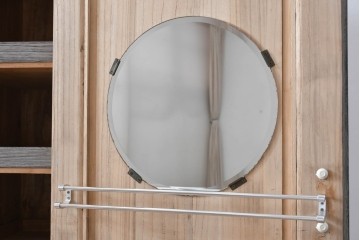 和製ヴィンテージ　希少!　国産　職人　浮造り　彫刻入りの特注総桐箪笥　(R-062063)