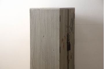 和製ビンテージ　彫刻　漆絵　柿の木の絵柄が風情を感じる凝ったつくりの桐箪笥(並厚、着物箪笥、和タンス、衣装箪笥、桐たんす、ヴィンテージ)(R-062064)