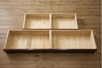 中古　美品　二本松工藝館　田中家具　重厚感ある佇まいが魅力的な収納箪笥(衣装箪笥、和タンス、整理箪笥、引き出し、チェスト)(R-062066)