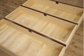 中古　美品　二本松工藝館　田中家具　重厚感ある佇まいが魅力的な収納箪笥(衣装箪笥、和タンス、整理箪笥、引き出し、チェスト)(R-062066)