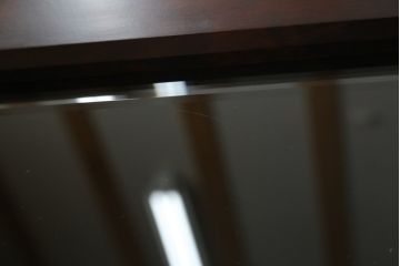 中古　美品　宮崎県　都城民芸　希少サイズ　希少デザイン　重厚感ある佇まいが魅力的な六尺水屋箪笥(食器棚、和風キャビネット、収納棚、戸棚、茶棚)(R-062071)
