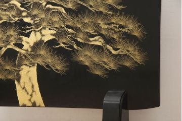 中古　美品　輪島塗り　和の風情あふれる衝立て(仕切り、パーテーション、つい立て)(R-062072)