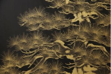 中古　美品　輪島塗り　和の風情あふれる衝立て(仕切り、パーテーション、つい立て)(R-062072)