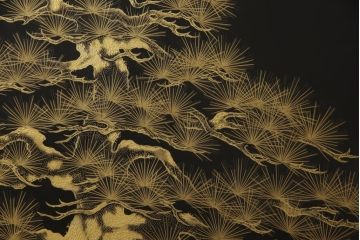 中古　美品　輪島塗り　和の風情あふれる衝立て(仕切り、パーテーション、つい立て)(R-062072)