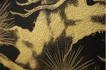 中古　美品　輪島塗り　和の風情あふれる衝立て(仕切り、パーテーション、つい立て)(R-062072)