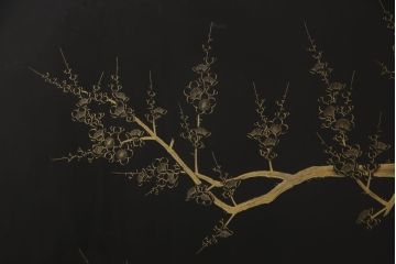 中古　美品　輪島塗り　和の風情あふれる衝立て(仕切り、パーテーション、つい立て)(R-062072)