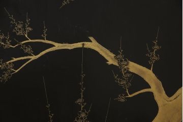 中古　美品　輪島塗り　和の風情あふれる衝立て(仕切り、パーテーション、つい立て)(R-062072)