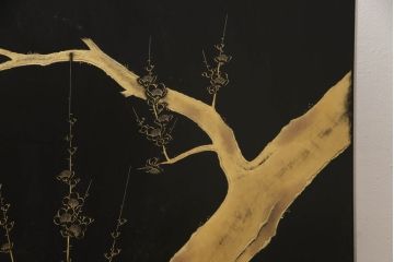 中古　美品　輪島塗り　和の風情あふれる衝立て(仕切り、パーテーション、つい立て)(R-062072)