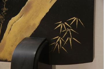 中古　美品　輪島塗り　和の風情あふれる衝立て(仕切り、パーテーション、つい立て)(R-062072)