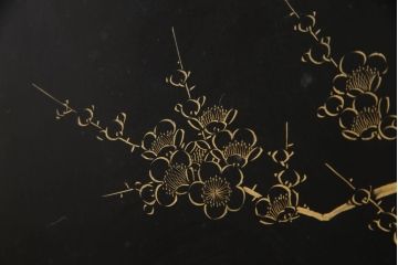 中古　美品　輪島塗り　和の風情あふれる衝立て(仕切り、パーテーション、つい立て)(R-062072)