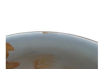 蒔絵　木製　内銀塗　漆　松牡丹文　凛とした気品漂う杯洗2客セット(盃洗、椀、お盆、和食器)(R-062076)
