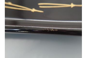 蒔絵　木製　内銀塗　漆　松牡丹文　凛とした気品漂う杯洗2客セット(盃洗、椀、お盆、和食器)(R-062076)