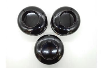 蒔絵　木製　内銀塗　漆　松牡丹文　凛とした気品漂う杯洗3客セット(盃洗、椀、お盆、和食器)(R-062077)